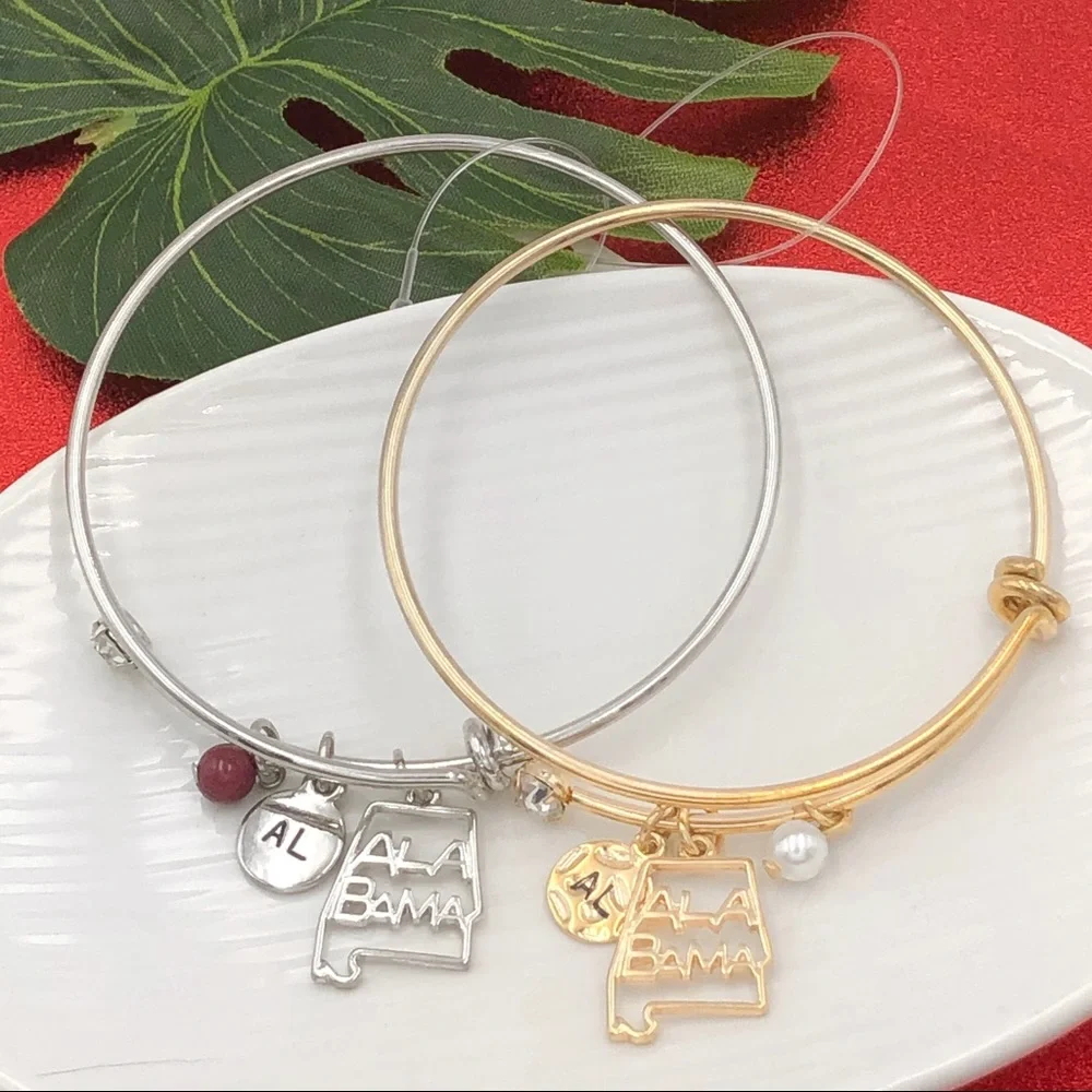 🌼 Alabama Expandable Charm Bangle Bracelet Alabama